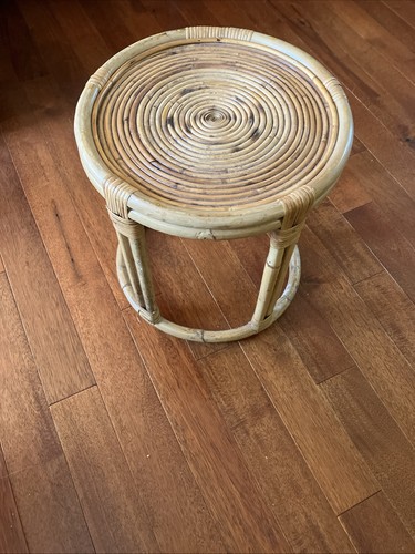 Tavolo vintage bambù rattan