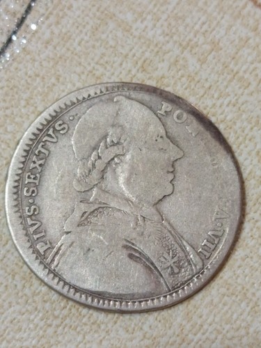 Moneta mezzo scudo 1781 stato - moneta, 1781,