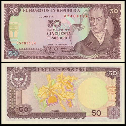 Colombia 50 pesos oro - 🇨🇴,
