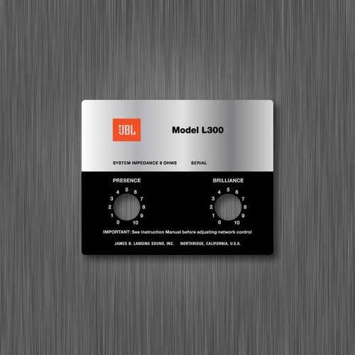 Jbl l300 vinyl sticker label - jbl,