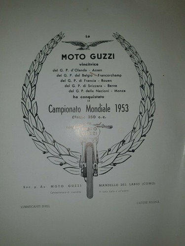 Moto guzzi - guzzi, 1953.-