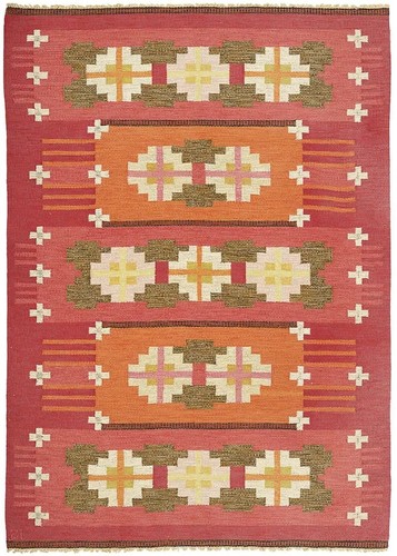 Tappeto rosso tessuto mano - tessuto, a