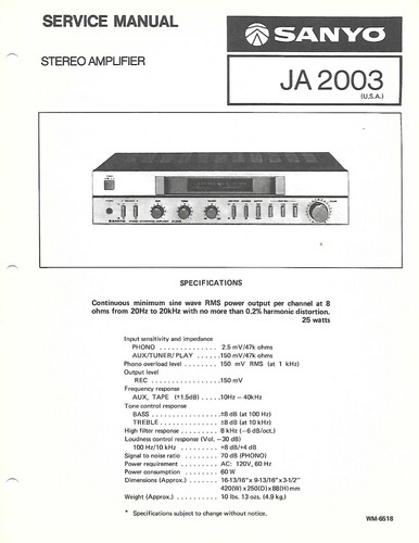 Amplificatore stereo sanyo - stereo,