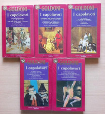 Carlo Goldoni  I capolavori, cofanetto con 5 libri sigillati.   X Cas