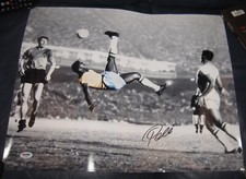 Poster originale di Pelè con firma autografa e certificato PSA/DNA cm 50 x cm 40