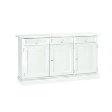 Mar.c.a. Design Credenza 3 Porte 3 Cassetti Bianco Arte Povera – Made in Italy