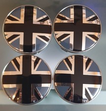 Copricerchi nuovi Union Jack/Grigio - Design 60mm