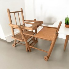 Antico Seggiolone E Carrello