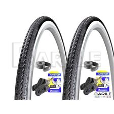2 Copertone + 2 Camere + 2 Flap Bici 28" - 700 x 35 C B / N  MICHELIN WOLRD TOUR