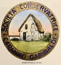 GARIBALDI G. SOCIETÀ CONSERVATRICE CAPANNO DISTINTIVO PROD. DE BERNARDI MILANO