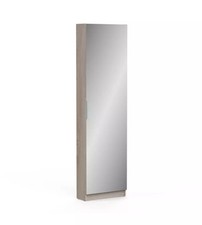 ARMADIO SCARPIERA QUERCIA CON ANTA A SPECCHIO, 50X20X180 CM