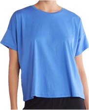 Eileen Fisher Women's Blue Crewneck Boxy Tee F4OS-T5825M; Size M or L, *NWT*