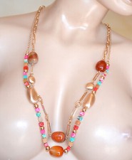 Collana lunga donna oro pietre