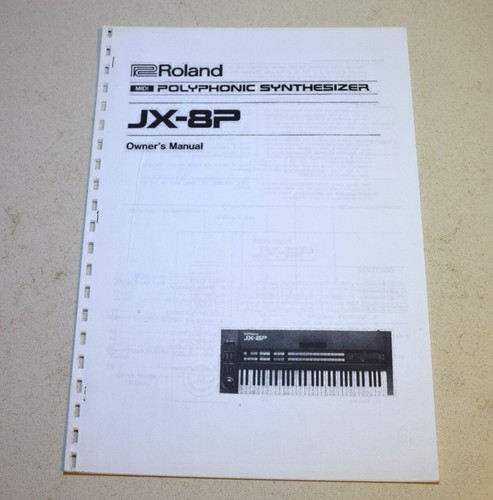 Roland owner manual in - jx-8p, owner's