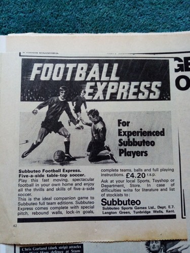 Ephemera 1970s football - h7-1,