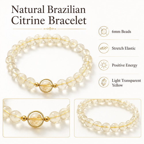 Bracciale citrino brasiliano - bracciale,