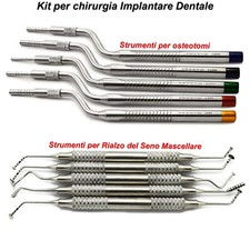 kit per Impianti Dentali Strumenti per Rialzo del Seno Offset Osteotomo Concavo