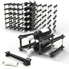 Portabottiglie modulare impilabile scaffale vino per 6 fino a 60 bottiglie