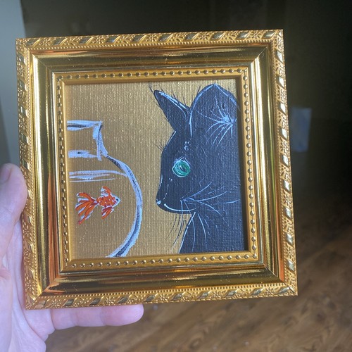 Pesce gatto nero dipinto - , a