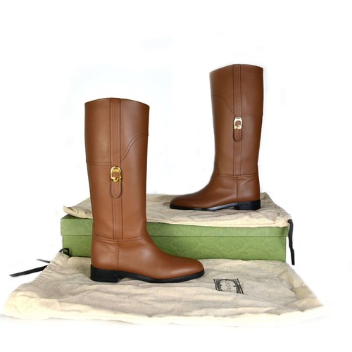Gucci buckle leather boots - buckle,