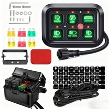 AUXBEAM 12V 6 Gang Switch