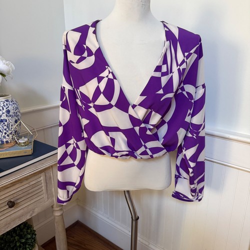 Blusa donna zara viola - viola, bianca