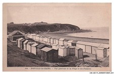 CAR-AEJP1-0008-50 - DONVILLE-LES-BAINS - Vue generale de la plage et des falai