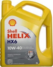 OLIO MOTORE Shell Helix Hx6 10W40 Multigrado MOTORI BENZINA E DIESEL 5L LITRI