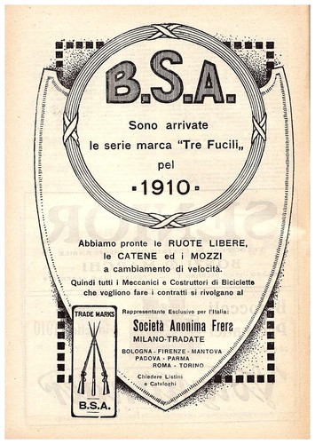 Pubblicita 1910 bsa serie 3 - 1910,