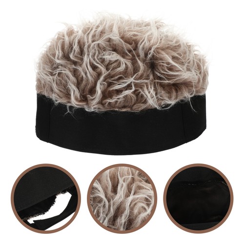 Cappello con capelli finti - con,