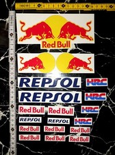 Lotto 18 PCS Adesvi Stickers Repsol Moto GP F1 Sport