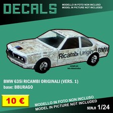 DECALS repro Bmw 635 Ricambi