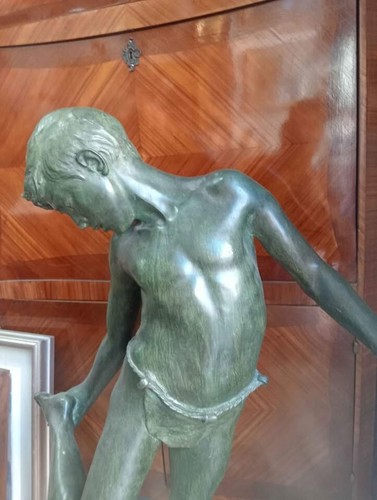 Scultura bronzo il - in, bambino