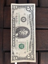 Banconota 5 Dollari Americani