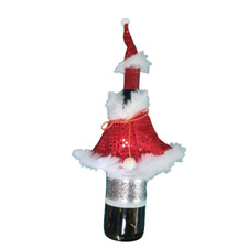 Novità Natale Vino Borraccia Gonna Cover Babbo Ragazze Completo Decorazione