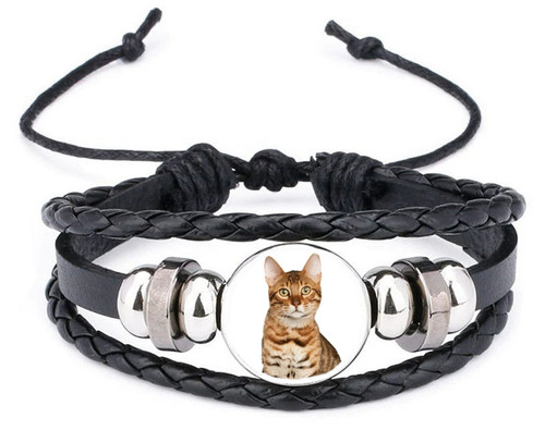 Bengal cat black leather - bengal,