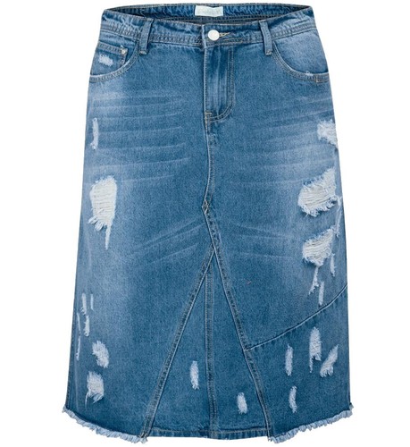 Donna lungo jeans strappato - donna,