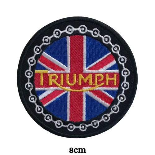 Triumph bikes union jack round - triumph,
