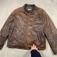 Giacca pelle Torras uomo 42 marrone Spagna patina spagnola burro morbido caffè