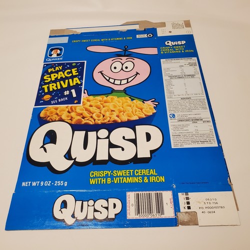 Quisp cereal box - cereal,