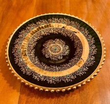 Piatto in vetro verde con