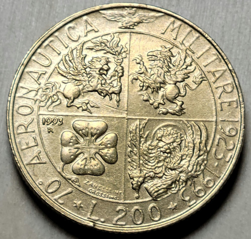 Italy 200 lire 1993 - -, 70th