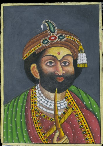 Portrait nobleman with - a,