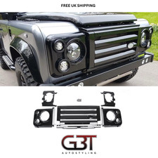 KIT GRIGLIA E FARO ANTERIORE LAND ROVER DEFENDER STILE SVX SURROUND - NERO