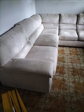 Divano In Alcantara .Sofa ad Angolo 257 x 203 x 76 cm