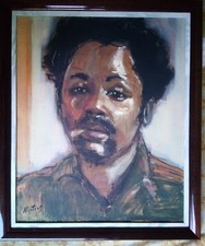 Massimiliano Alioto olio su tela 50x60 del 2005 dal titolo "smoke"