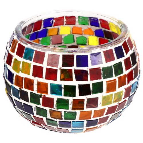 Porta candele mosaico - di,