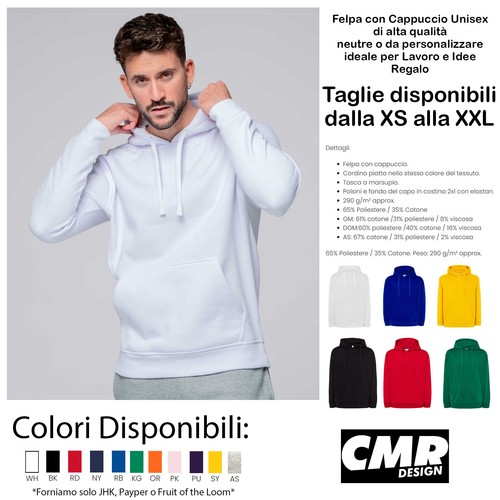 Felpa personalizzata cappuccio - felpa,