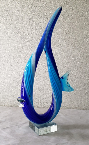 Vetro murano blu e - vetro,