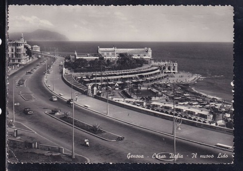 Cartolina genova corso italia - corso,